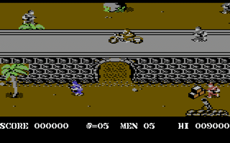 Commando game C64 screenshot